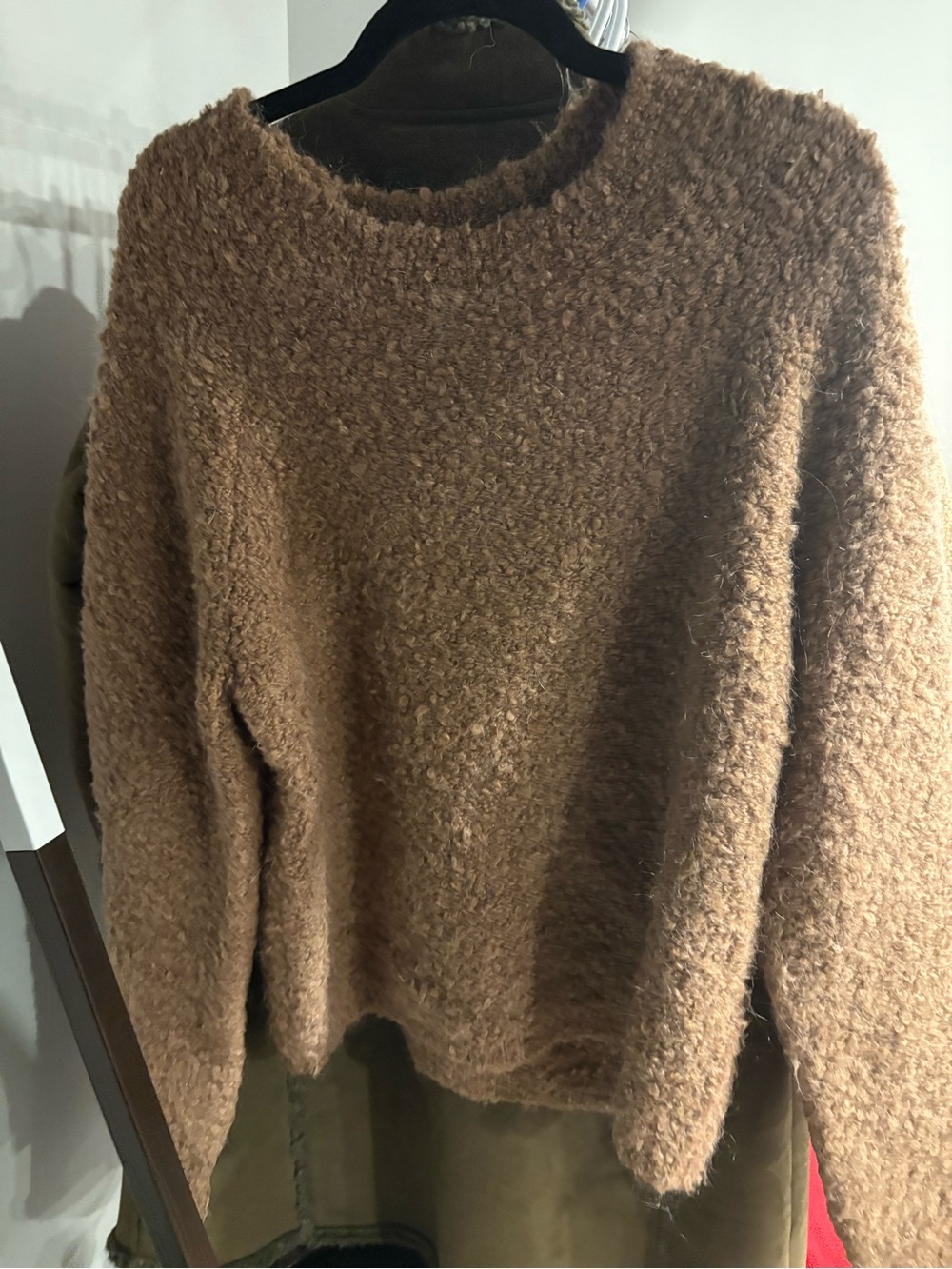 Wilfred Chunky Taupe Brown Crewneck Sweater